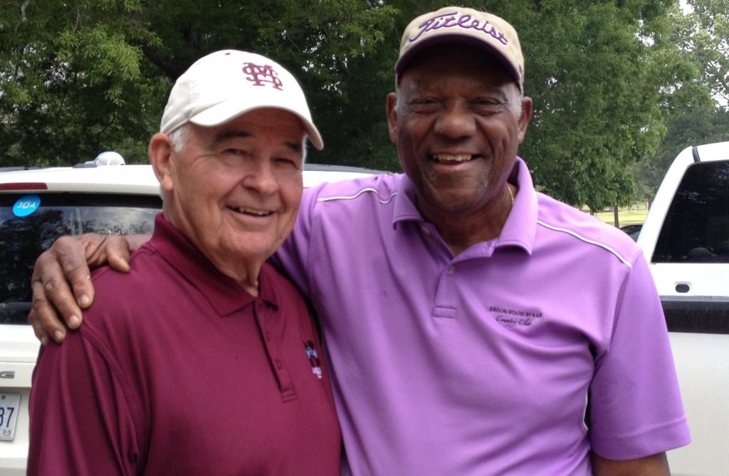 \Willie Richardson, right, with fellow Hall of Famer Doug Hutton at the 2015 Kent Hull Golf Tournament. Mississippi's greatest. 