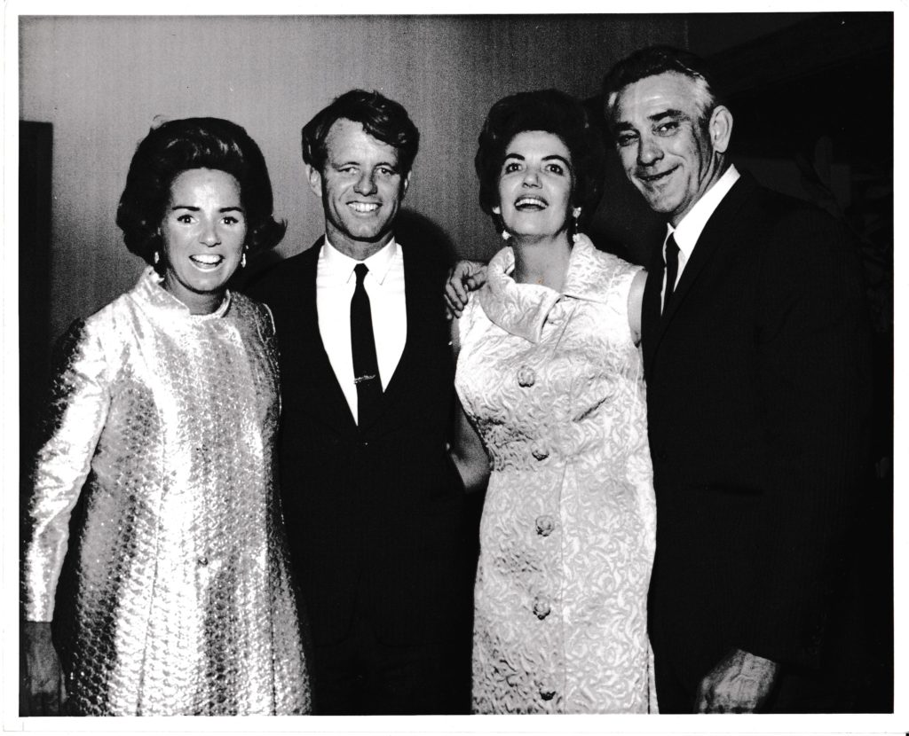 Perian and Charlie Conerly, pictured here with Ethel and Bobby Kennedy.